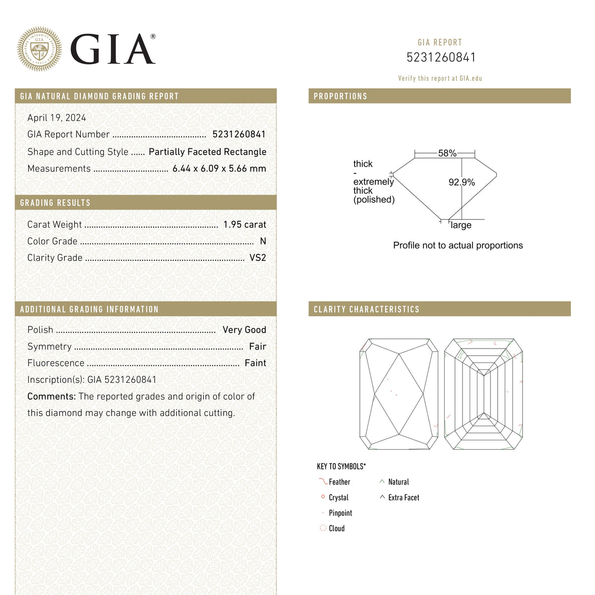 
            1.95ct 6.43x6.08x5.65mm GIA VS2 N Modern Antique French Cut 24291-02