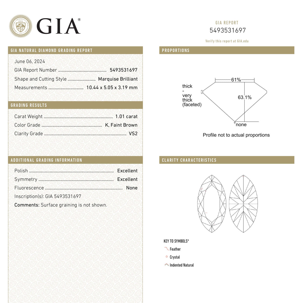 
            1.01ct 10.44x5.05x3.19mm GIA VS2 K Marquise Brilliant 🇨🇦 25106-01