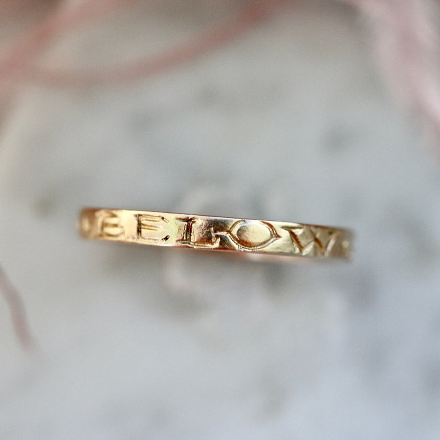 
            As Above So Below Engraved Gold Band