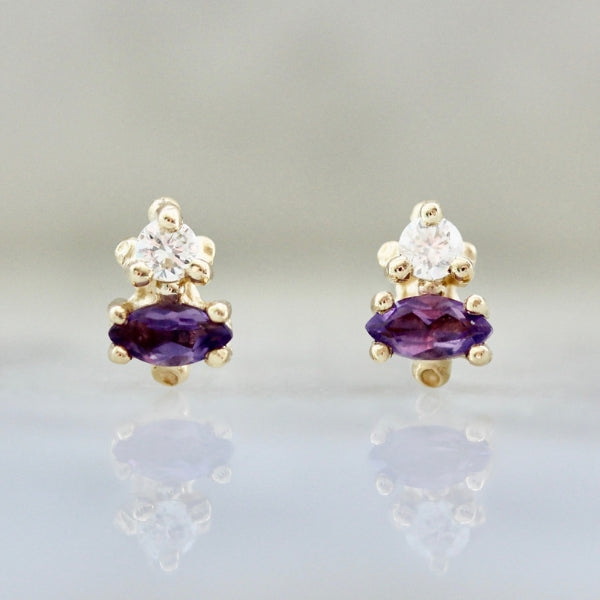 Babka Amethyst & Diamond Earrings