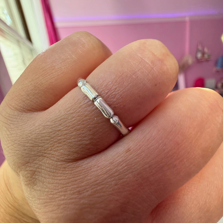 
            Bamboo Grande Sterling Silver Band