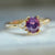 Beautyberry Pink-Purple Oval Cut Opalescent Sapphire Ring