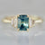 Bend & Snap Teal Radiant Cut Opalescent Sapphire Ring