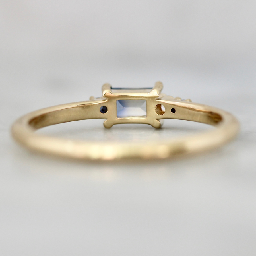 Thing 2 Bi-Color Blue Sapphire Baguette Ring