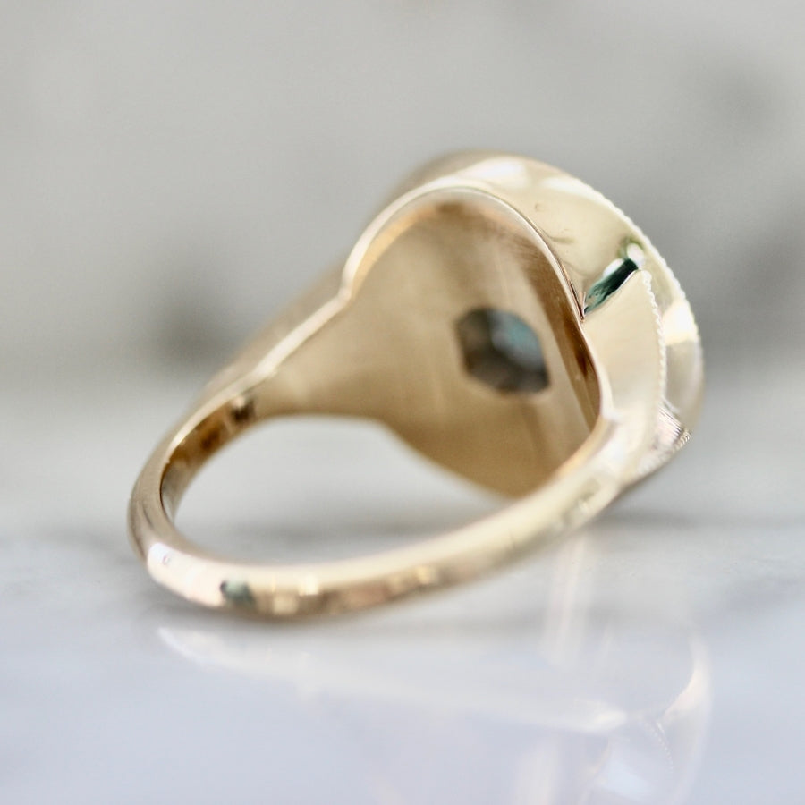 Big Sky Teal Asscher Cut Montana Sapphire Ring