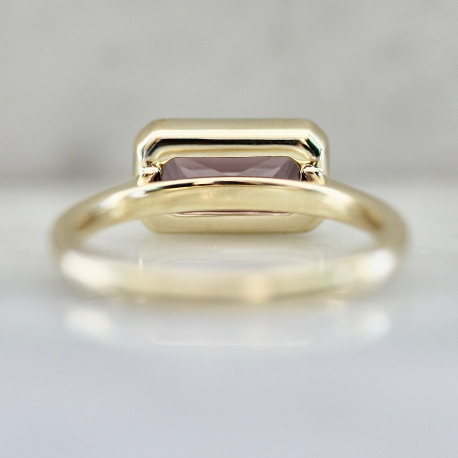 Black Cherry Emerald Cut Spinel Ring