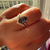 Blue Cushion Cut Spinel Ring