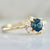 Blue Raspberry Round Brilliant Cut Opalescent Sapphire Ring