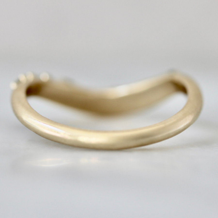 Blue Sapphire Curved Band