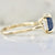 Blueberry Crumble Radiant Cut Opalescent Sapphire Ring