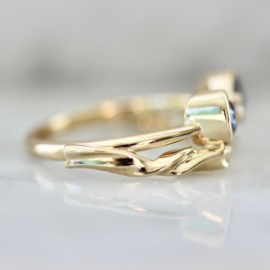 Bowtiful Blue Pear Sapphire Ring