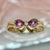 Bowtiful Pink Pear Sapphire Bow Ring