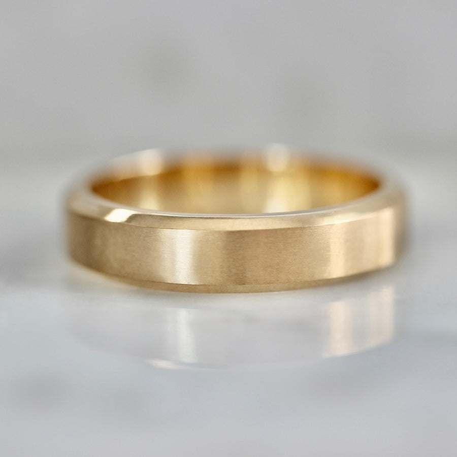 6762 Brushed Gold Men's Ring
