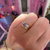 Celeste Star Engraved Curved Diamond Band