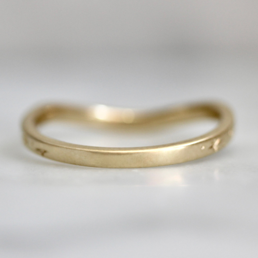 Celestial Engraved Curved Band