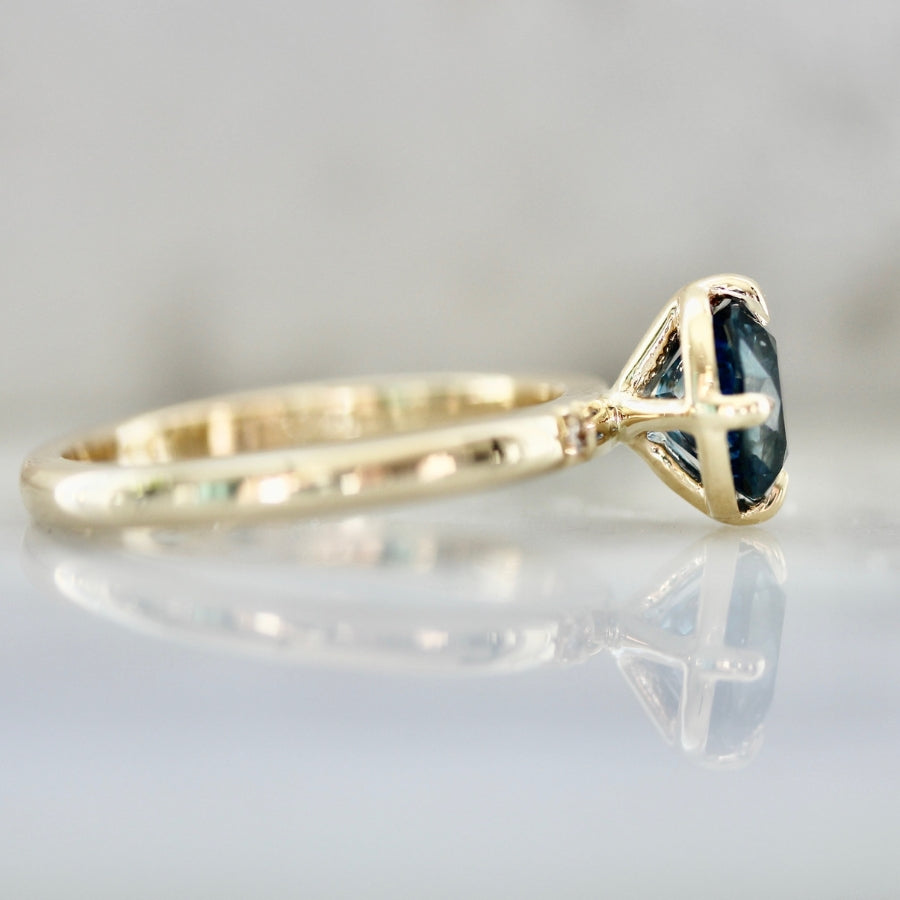 
            Cerulean City Blue Oval Cut Sapphire Ring