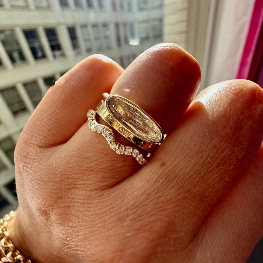 Cookie Butter Moval Lab Diamond Ring