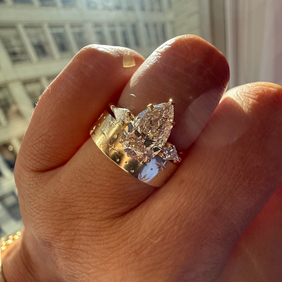 
            Champagne Pear Cut Diamond Ring