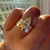 Champagne Pear Cut Diamond Ring