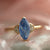 Cirrus Daze Blue Marquise Cut Opalescent Sapphire Ring