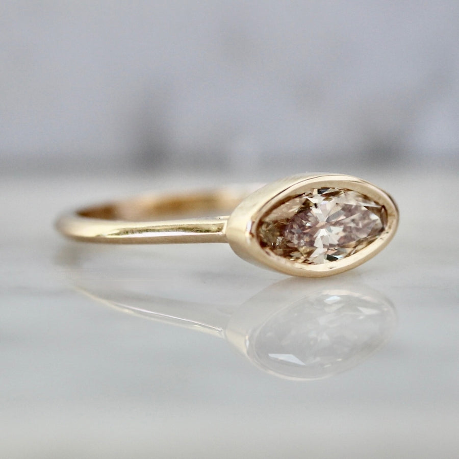 
            Cookie Dough Champagne Moval Cut Diamond Ring