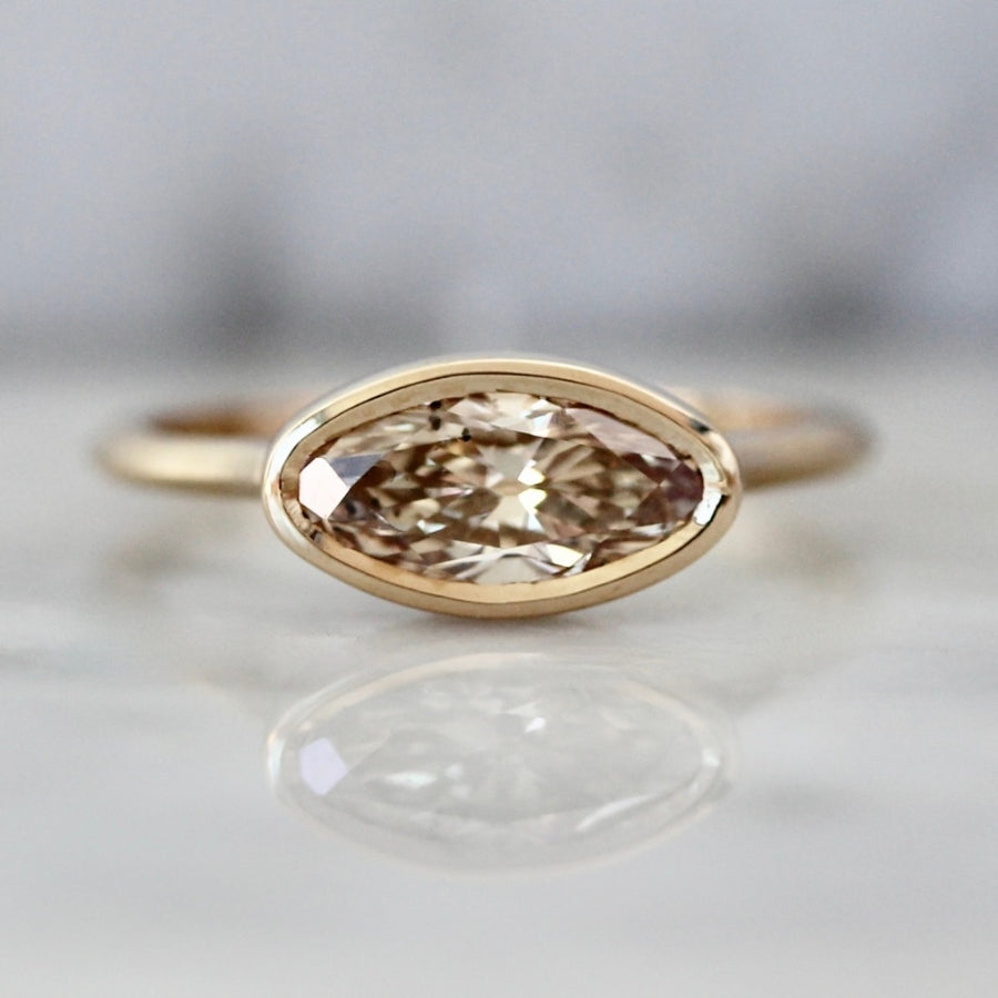 
            Cookie Dough Champagne Moval Cut Diamond Ring