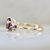 Cotton Candy Purple Oval Cut Sapphire Ring