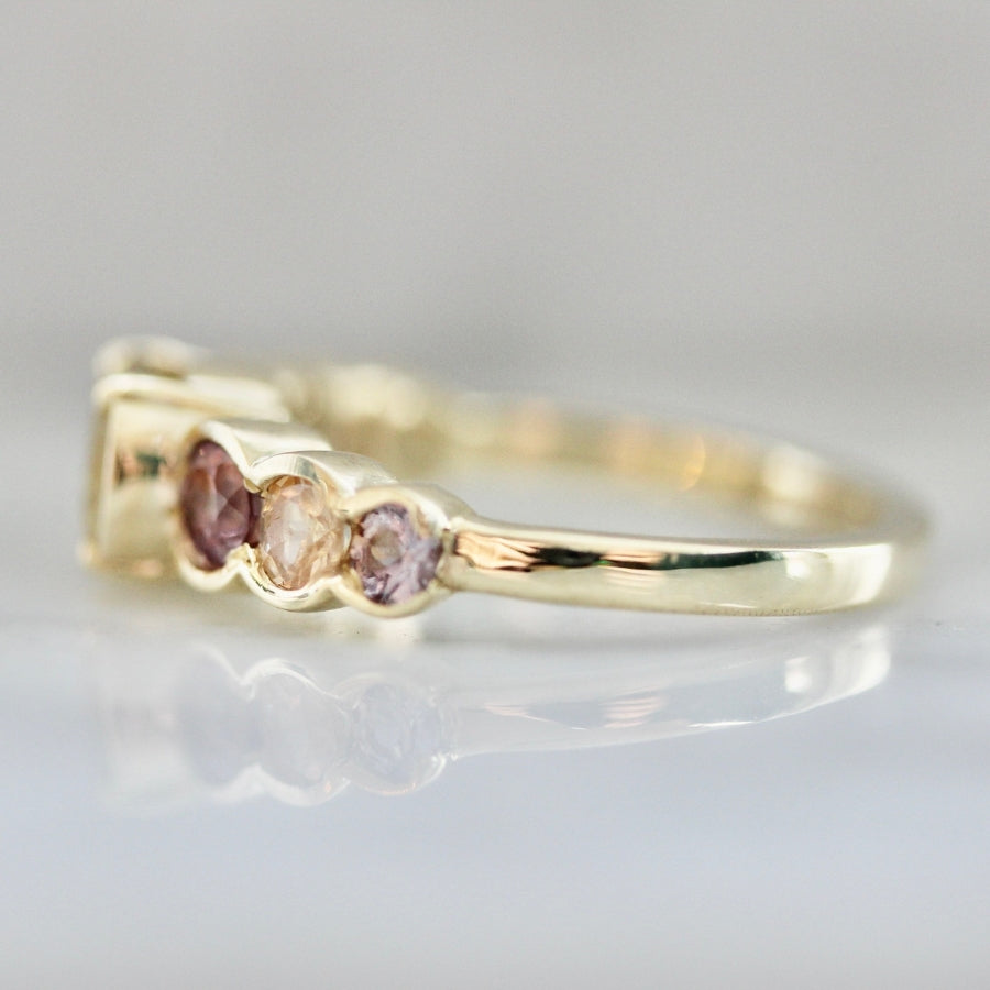 Cozumel Coast Round Cut Ombre Sapphire Ring