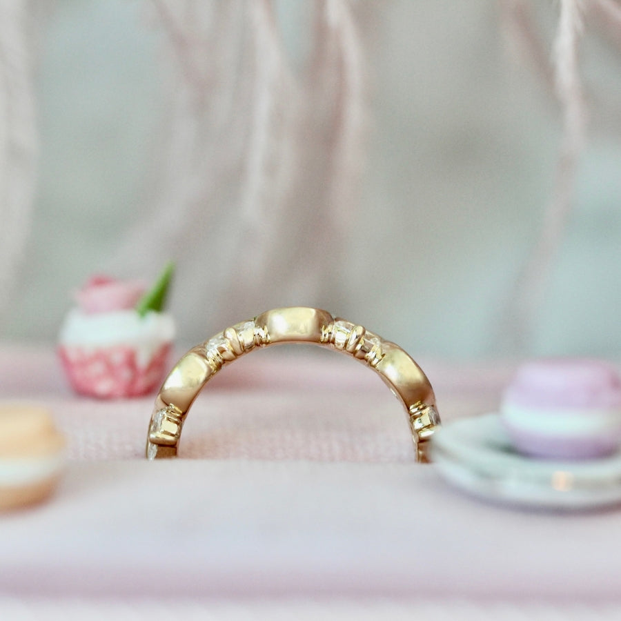 Curvy Diamond Wedding Band