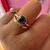 Cushion Cut Blue Montana Sapphire Ring