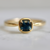 Cushion Cut Blue Montana Sapphire Ring