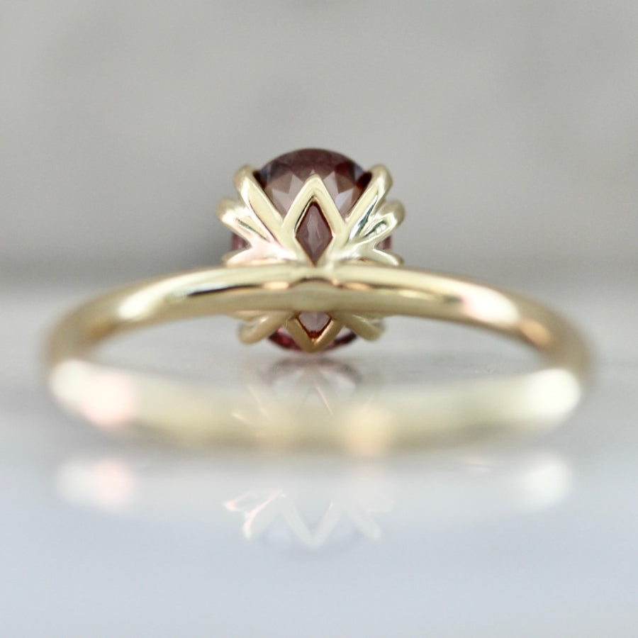 Desert Rose Oval Cut Zircon Ring