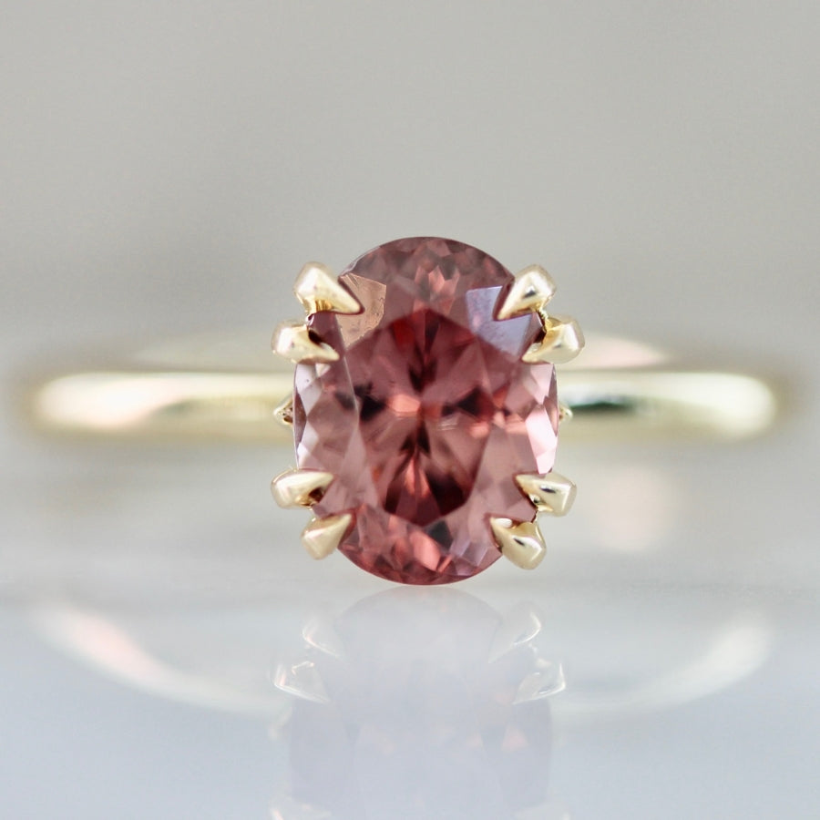 Desert Rose Oval Cut Zircon Ring