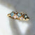 Double Dutch Light Blue-Green Princess Cut Sapphire & Diamond Ring