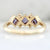 Double Dutch Purple Princess Cut Sapphire & Diamond Ring