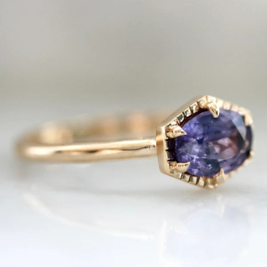 
            Dress Code Purple Oval Cut Sapphire Ring