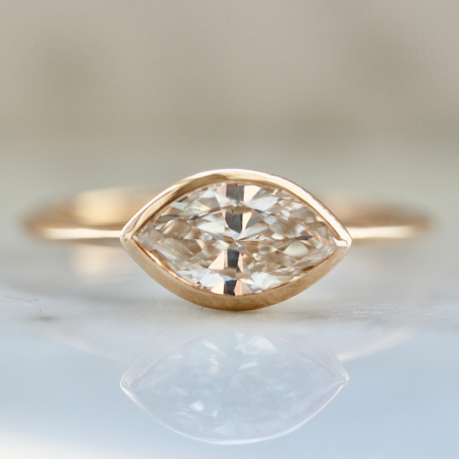 1244 East east marquise cut diamond ring 