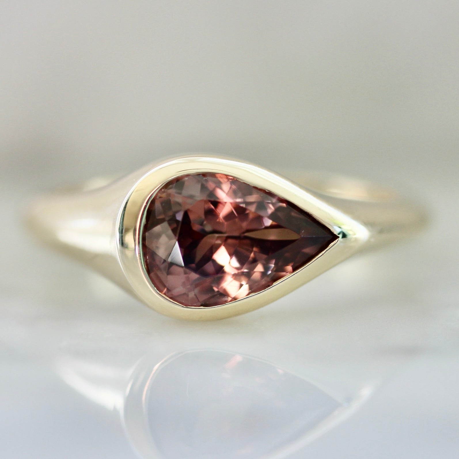 5597 East West Zicron Pear Cut Ring