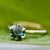 Faerie Circle Green Round Brilliant Cut Sapphire Ring