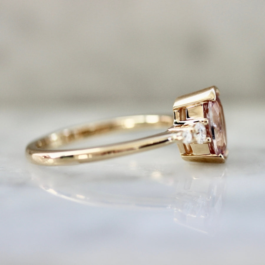 Fairy Floss Pink Oval Cut Sapphire Ring