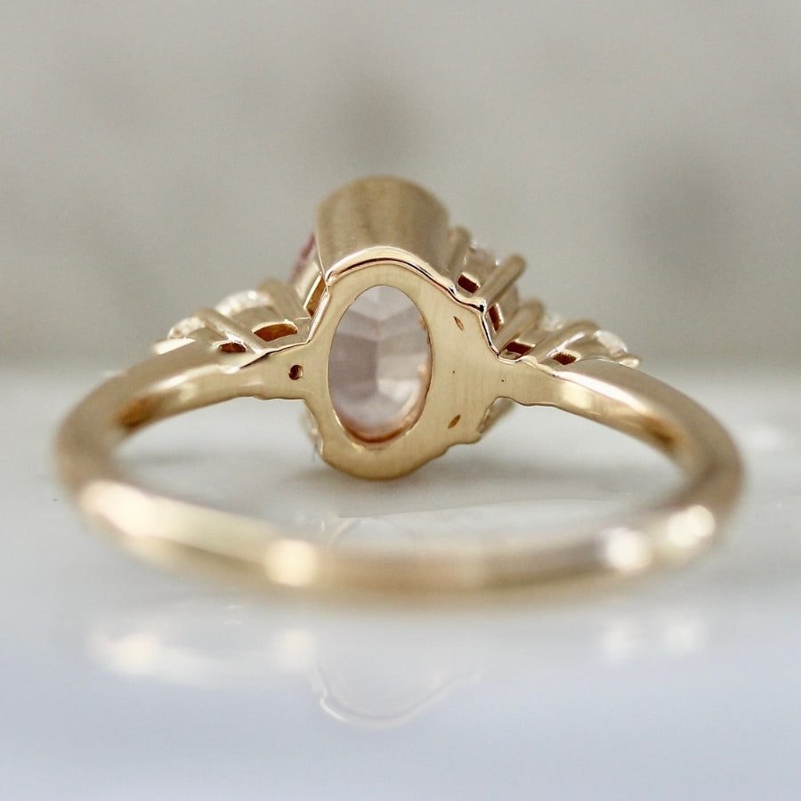 Fairy Floss Pink Oval Cut Sapphire Ring