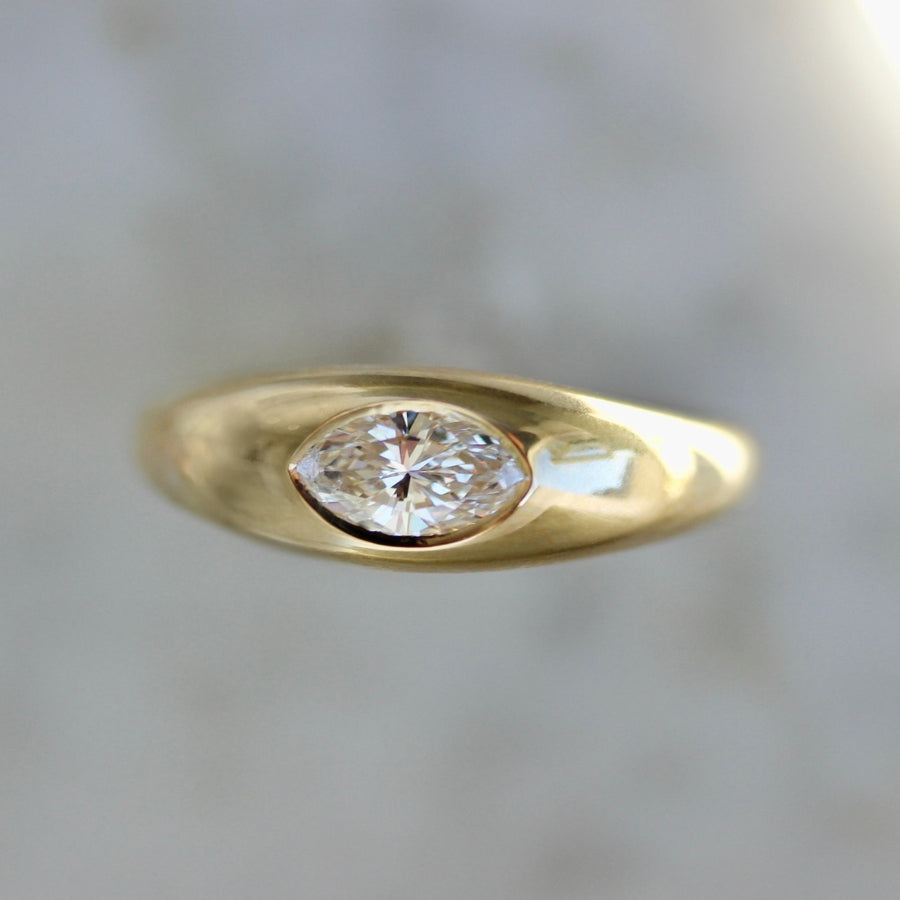 Fever Dream White Marquise Cut Diamond Ring