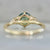 Foxtrot Teal Round Brilliant Cut Sapphire Ring