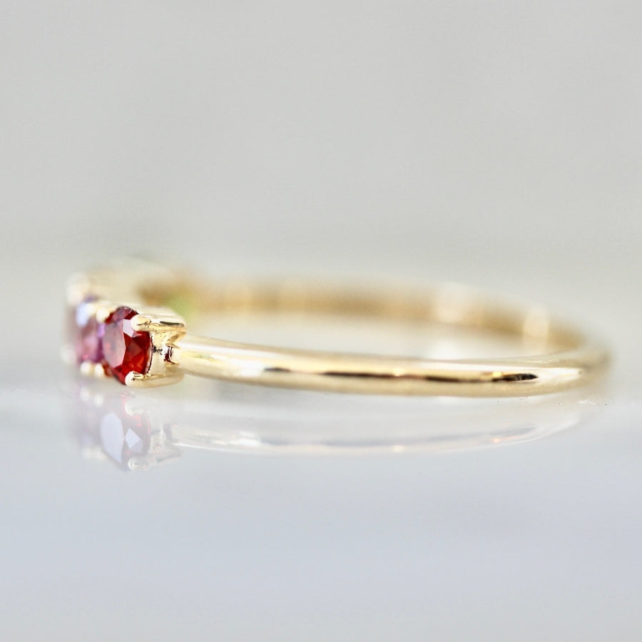 Fruit Salad Round Brilliant Cut Sapphire Band