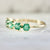 Genovia Round Brilliant Cut Emerald Band