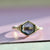 Giddy Up Blue Hexagon Portrait Cut Montana Sapphire Ring