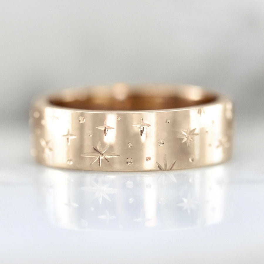 
            Gold Band With Stars