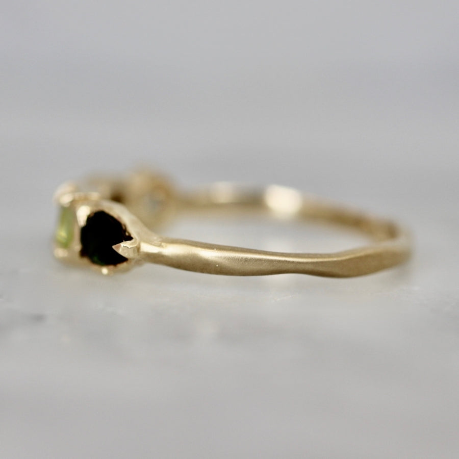 Green Gemstone Medley Ring
