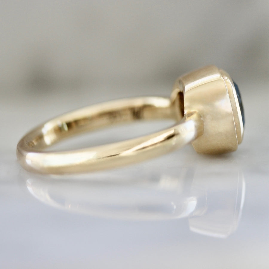 Hartford Teal Cushion Cut Sapphire Ring