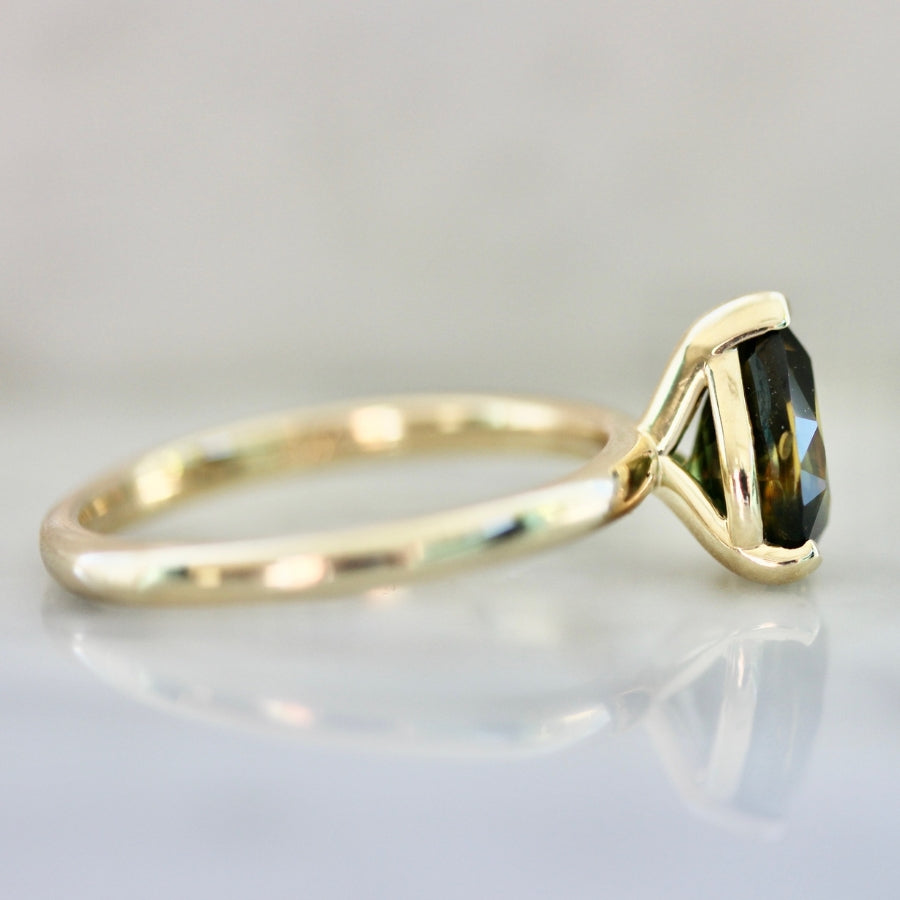 High Road Green Pear Cut Sapphire Ring